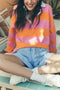 Relaxed Fit Striped Cotton Jersey Long Sleeve Rugby Shirt