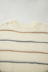 Relaxed Fit Striped Crew Neck Pullover Sweater