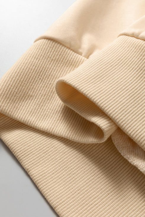 Relaxed Fit Striped Crew Neck Pullover Sweatshirt