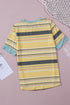 Relaxed Fit Striped Crew Neck Short Sleeve Top