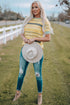 Relaxed Fit Striped Crew Neck Short Sleeve Top