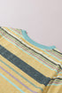 Relaxed Fit Striped Crew Neck Short Sleeve Top