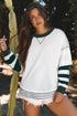 Relaxed Fit Striped Detail Layered Look Sweatshirt