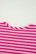 Relaxed Fit Striped Drop Shoulder Crew Neck Sweatshirt