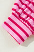 Relaxed Fit Striped Drop Shoulder Crew Neck Sweatshirt
