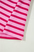 Relaxed Fit Striped Drop Shoulder Crew Neck Sweatshirt
