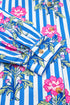 Relaxed Fit Striped Floral Button Front Shirt