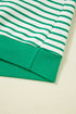 Relaxed Fit Striped Patchwork Exposed Seam Top