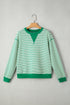 Relaxed Fit Striped Patchwork Exposed Seam Top