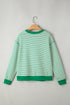 Relaxed Fit Striped Patchwork Exposed Seam Top