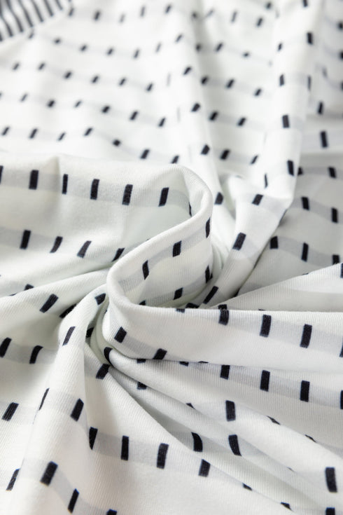 Relaxed Fit Striped Raglan Sleeve Soft Knit Tee