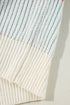 Relaxed Fit Striped Ribbed Knit Crew Neck Sweater