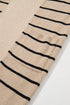 Relaxed Fit Striped Ribbed Open Front Cardigan