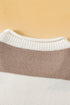 Relaxed Fit Striped Short Sleeve Boxy Knit Sweater