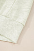 Relaxed Fit Striped Trim Half Zip Pullover Sweatshirt