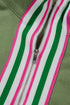 Relaxed Fit Striped Trim Half Zip Pullover Sweatshirt