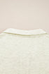 Relaxed Fit Striped Trim Half Zip Pullover Sweatshirt