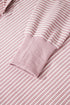 Relaxed Fit Striped V Neck Split Hem Hoodie