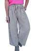 Relaxed Fit Striped Wide Leg Casual Pants