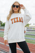 Relaxed Fit Texas Varsity Letter Graphic Pullover Sweatshirt