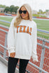 Relaxed Fit Texas Varsity Letter Graphic Pullover Sweatshirt