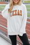 Relaxed Fit Texas Varsity Letter Graphic Pullover Sweatshirt