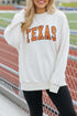 Relaxed Fit Texas Varsity Letter Graphic Pullover Sweatshirt