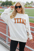 Relaxed Fit Texas Varsity Letter Graphic Pullover Sweatshirt
