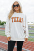 Relaxed Fit Texas Varsity Letter Graphic Pullover Sweatshirt