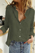 Relaxed Fit Textured Button Front Collared Shirt