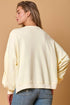 Relaxed Fit Textured Floral Graphic Pullover Sweatshirt