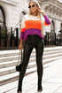 Relaxed Fit Textured Knit Block Pullover Sweater