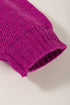 Relaxed Fit Textured Knit Block Pullover Sweater
