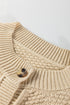 Relaxed Fit Textured Knit Button Front Cardigan