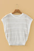Relaxed Fit Textured Open Knit Pullover Top