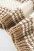 Relaxed Fit Textured Striped Chunky Knit Sweater