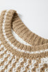Relaxed Fit Textured Striped Chunky Knit Sweater