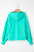 Relaxed Fit Thermal Fleece Half Zip Pullover Hoodie
