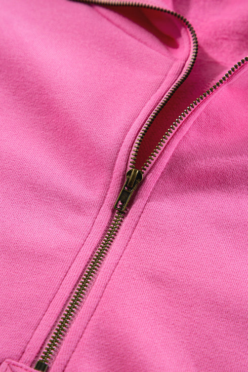 Relaxed Fit Thermal Fleece Half Zip Pullover Hoodie