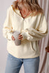 Relaxed Fit Thermal Fleece Half Zip Pullover Hoodie