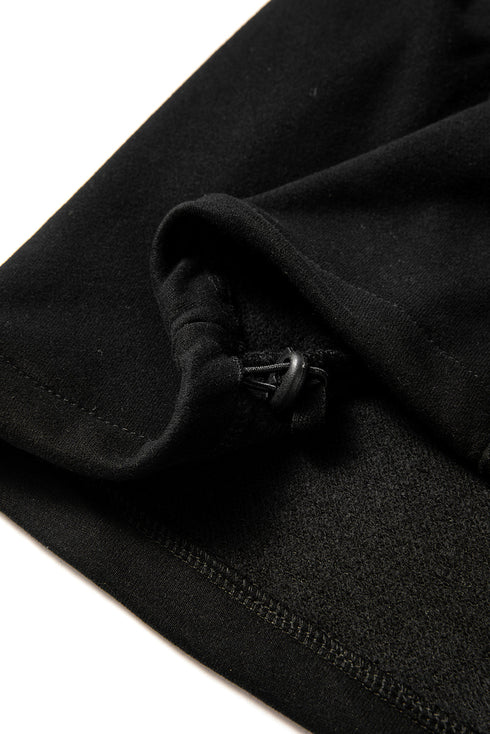 Relaxed Fit Thermal Fleece Half Zip Pullover Hoodie