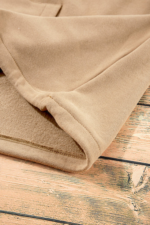 Relaxed Fit Thermal Fleece Half Zip Pullover Hoodie