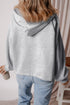 Relaxed Fit Thermal Fleece Half Zip Pullover Hoodie