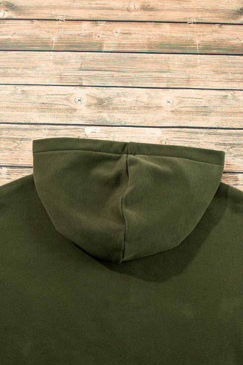 Relaxed Fit Thermal Fleece Half Zip Pullover Hoodie