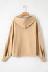 Relaxed Fit Thermal Fleece Half Zip Pullover Hoodie