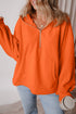 Relaxed Fit Thermal Fleece Half Zip Pullover Hoodie