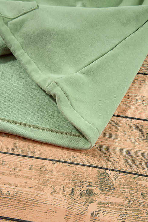 Relaxed Fit Thermal Fleece Half Zip Pullover Hoodie