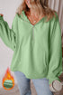 Relaxed Fit Thermal Fleece Half Zip Pullover Hoodie