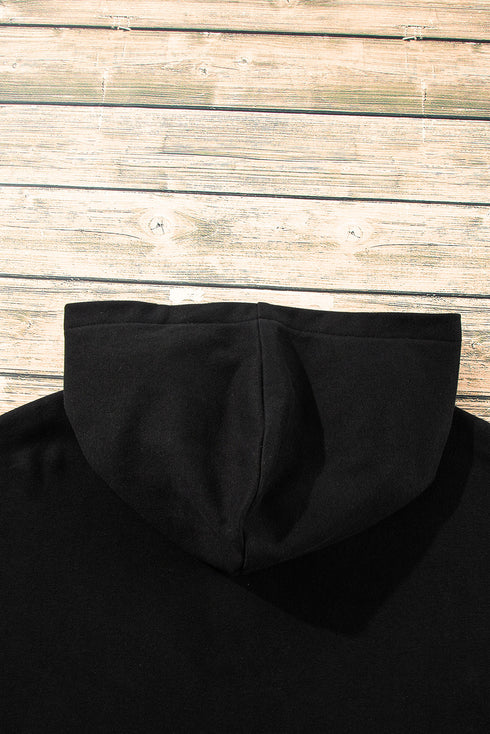 Relaxed Fit Thermal Fleece Half Zip Pullover Hoodie
