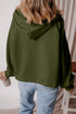 Relaxed Fit Thermal Fleece Half Zip Pullover Hoodie